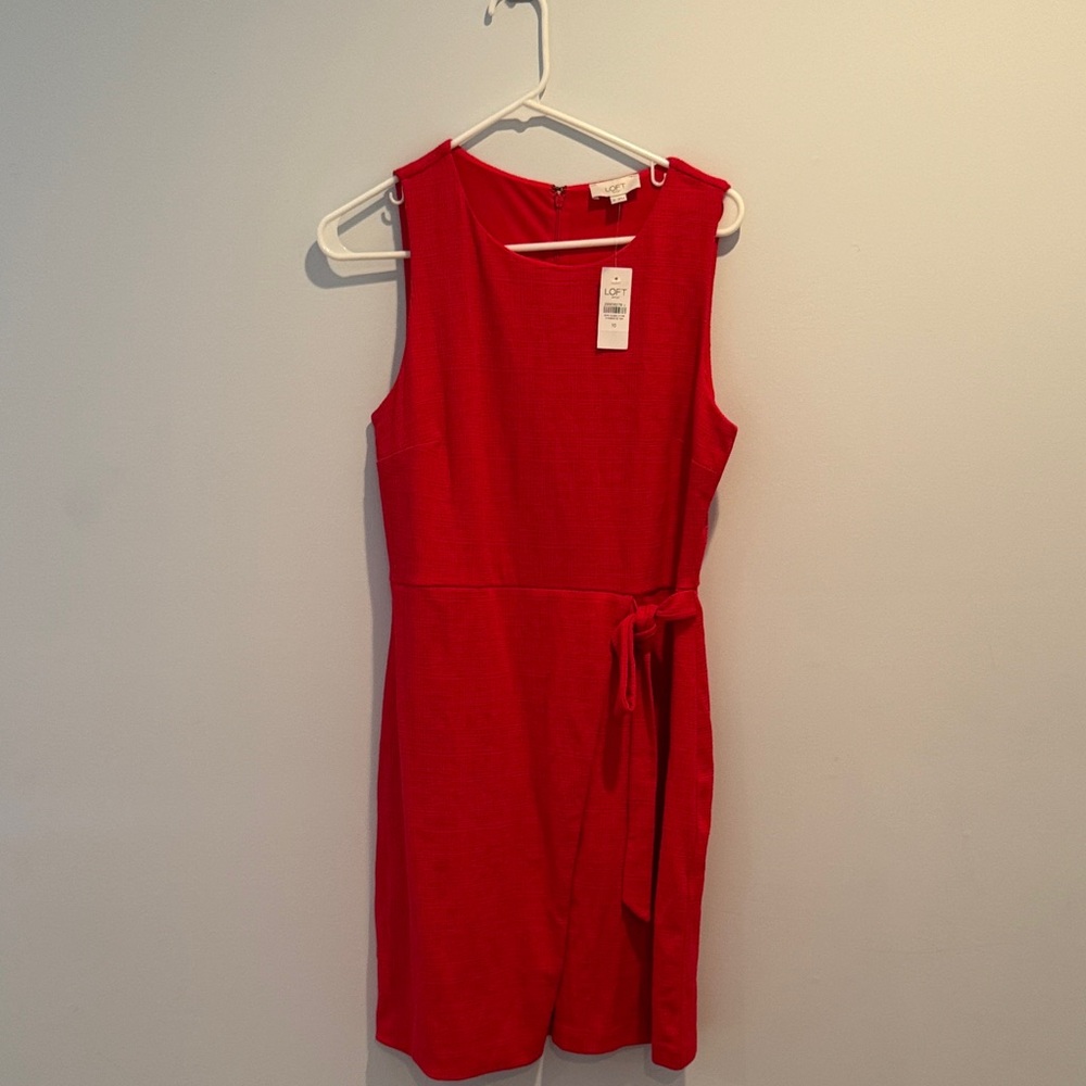LOFT Vibrant Red Mini Dress